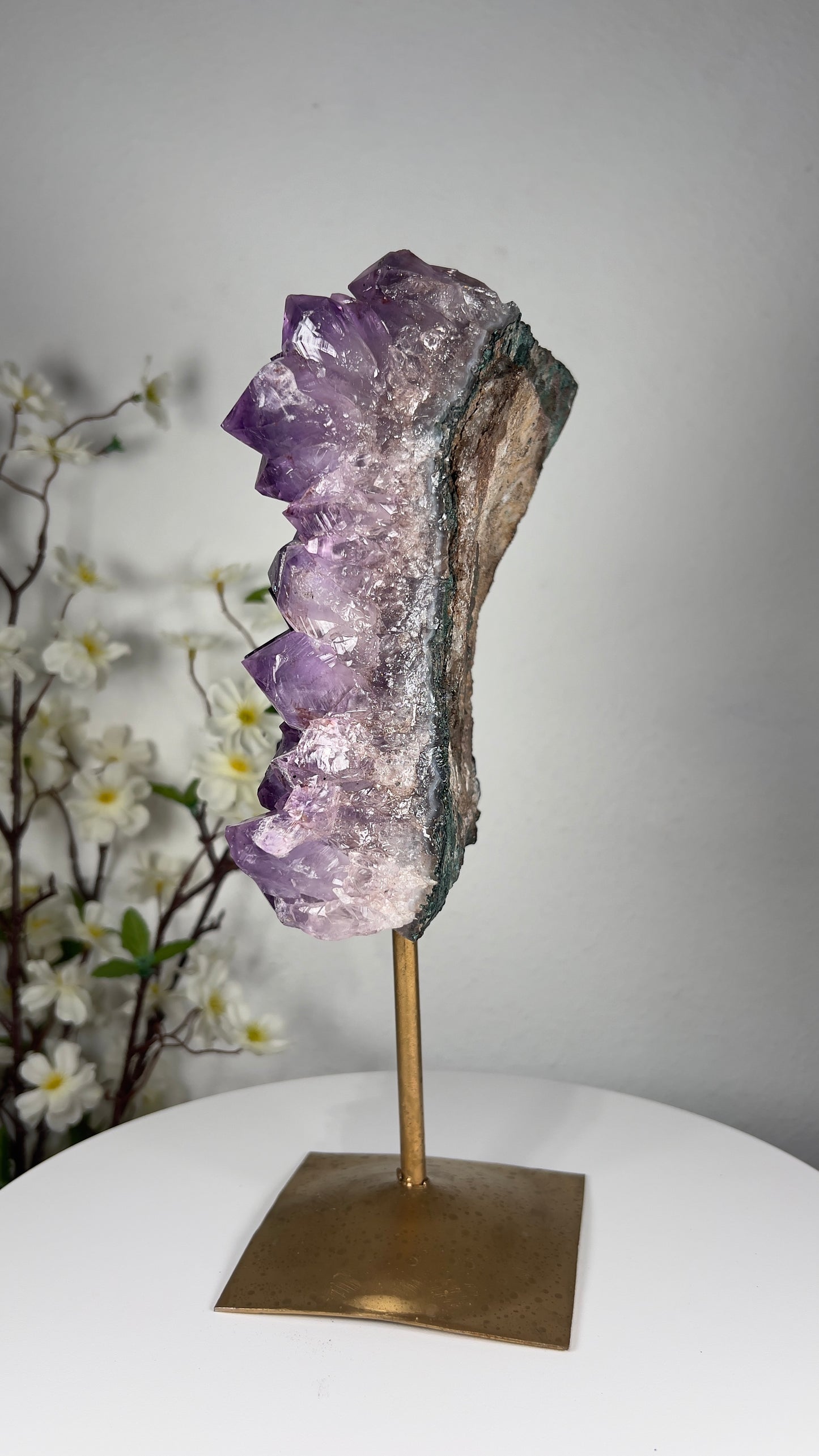 Natural Amethyst Rutilated on Stand - A00025