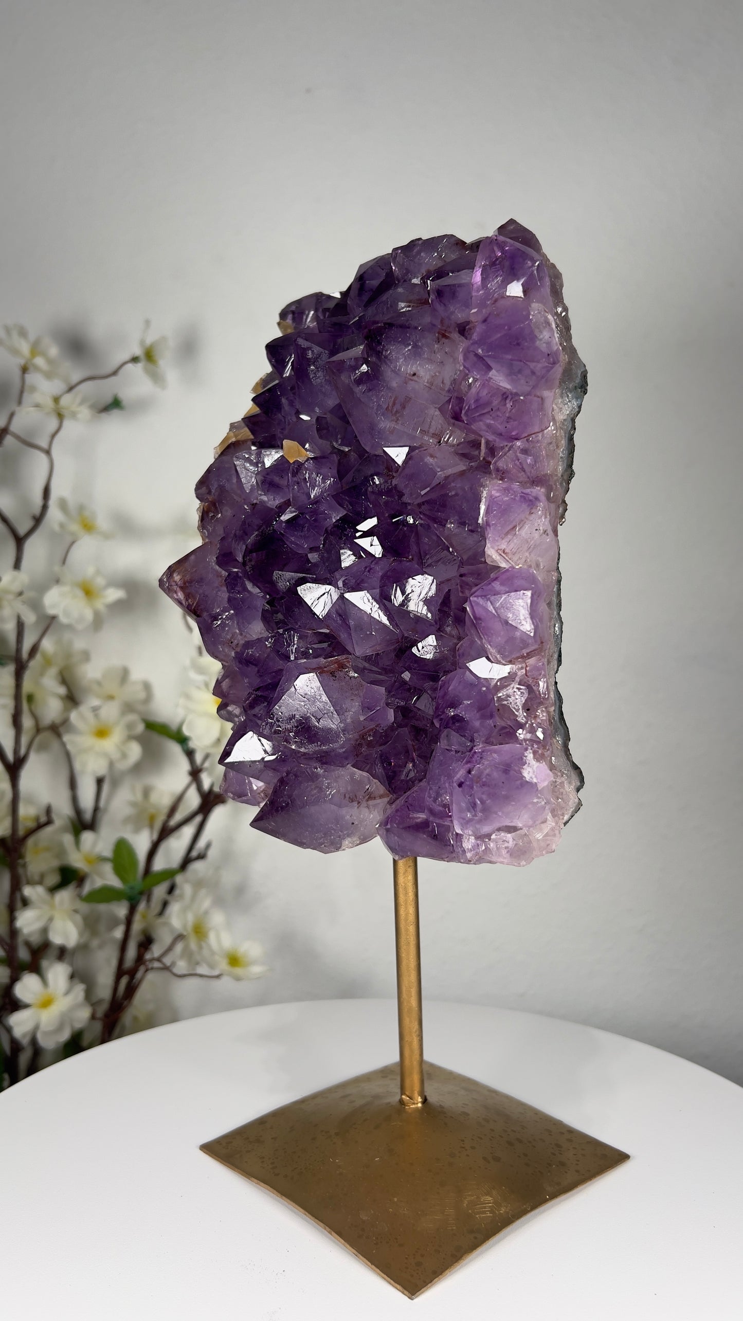 Natural Amethyst Rutilated on Stand - A00025