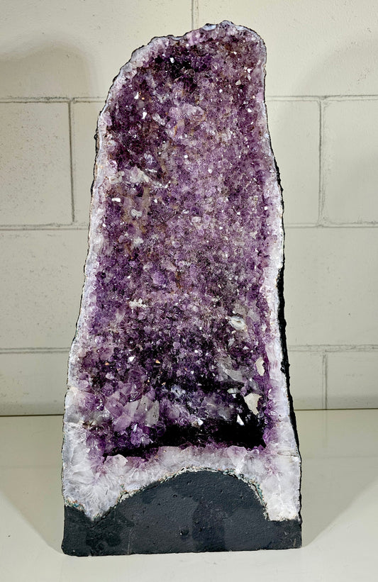 26.05 LB AAA Natural Amethyst Cathedral Quartz Crystal Druzy Large Dark Purple  (A12)