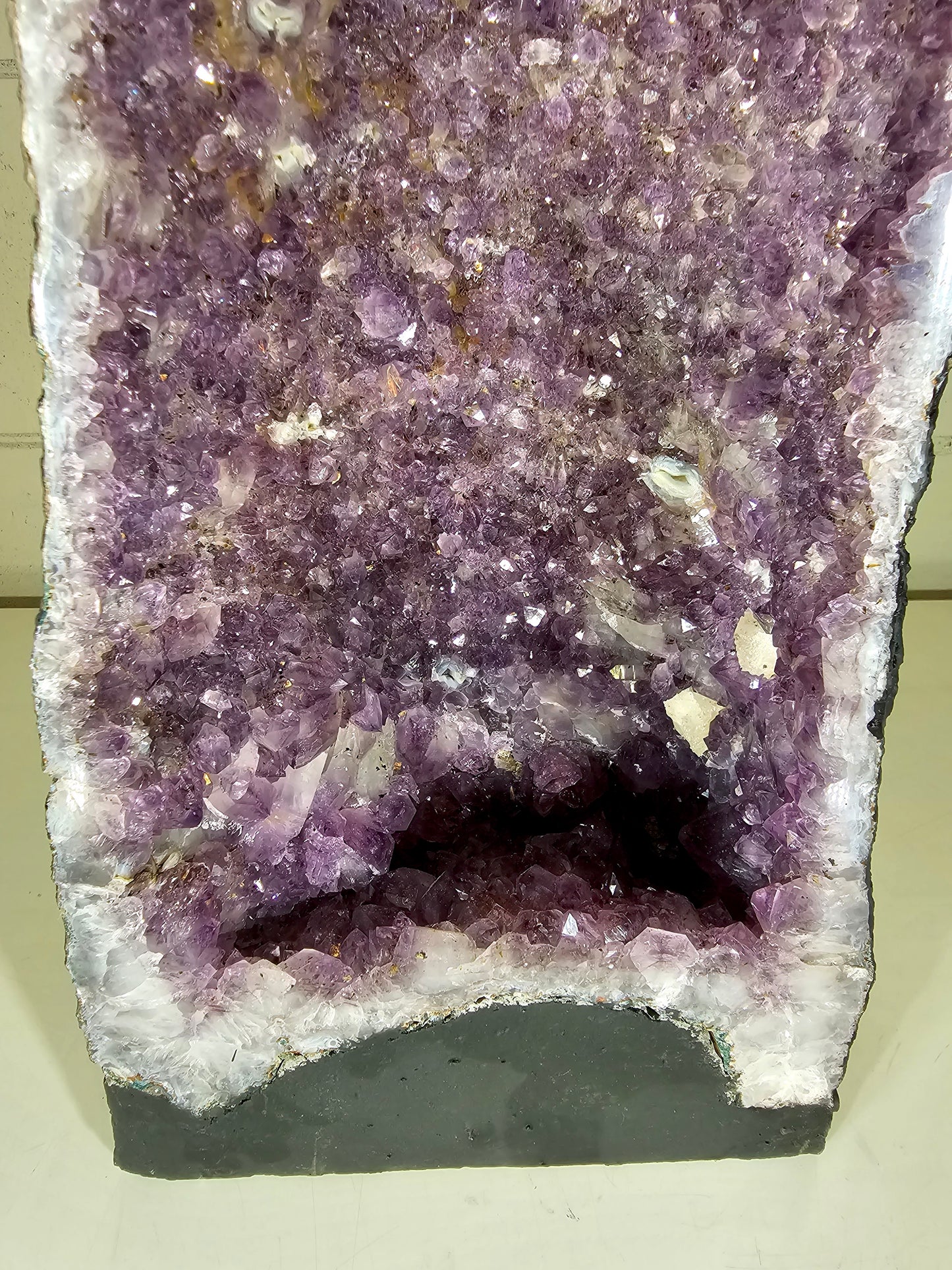 26.05 LB AAA Natural Amethyst Cathedral Quartz Crystal Druzy Large Dark Purple  (A12)