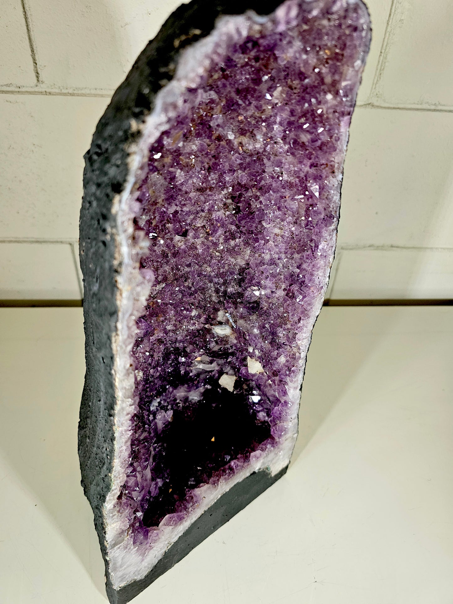 26.05 LB AAA Natural Amethyst Cathedral Quartz Crystal Druzy Large Dark Purple  (A12)