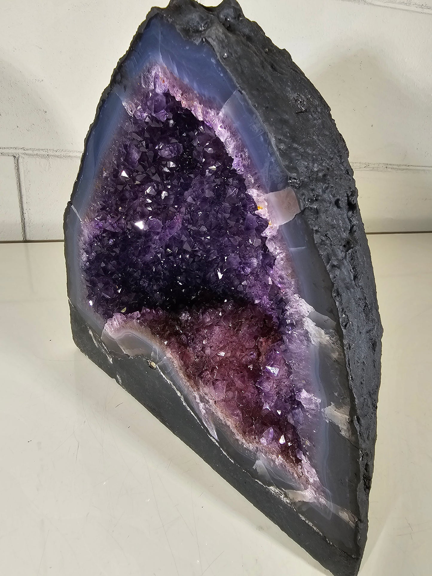 14.39 LB AAA Natural Amethyst Cathedral Quartz Crystal Druzy Large Dark Purple  (A3)