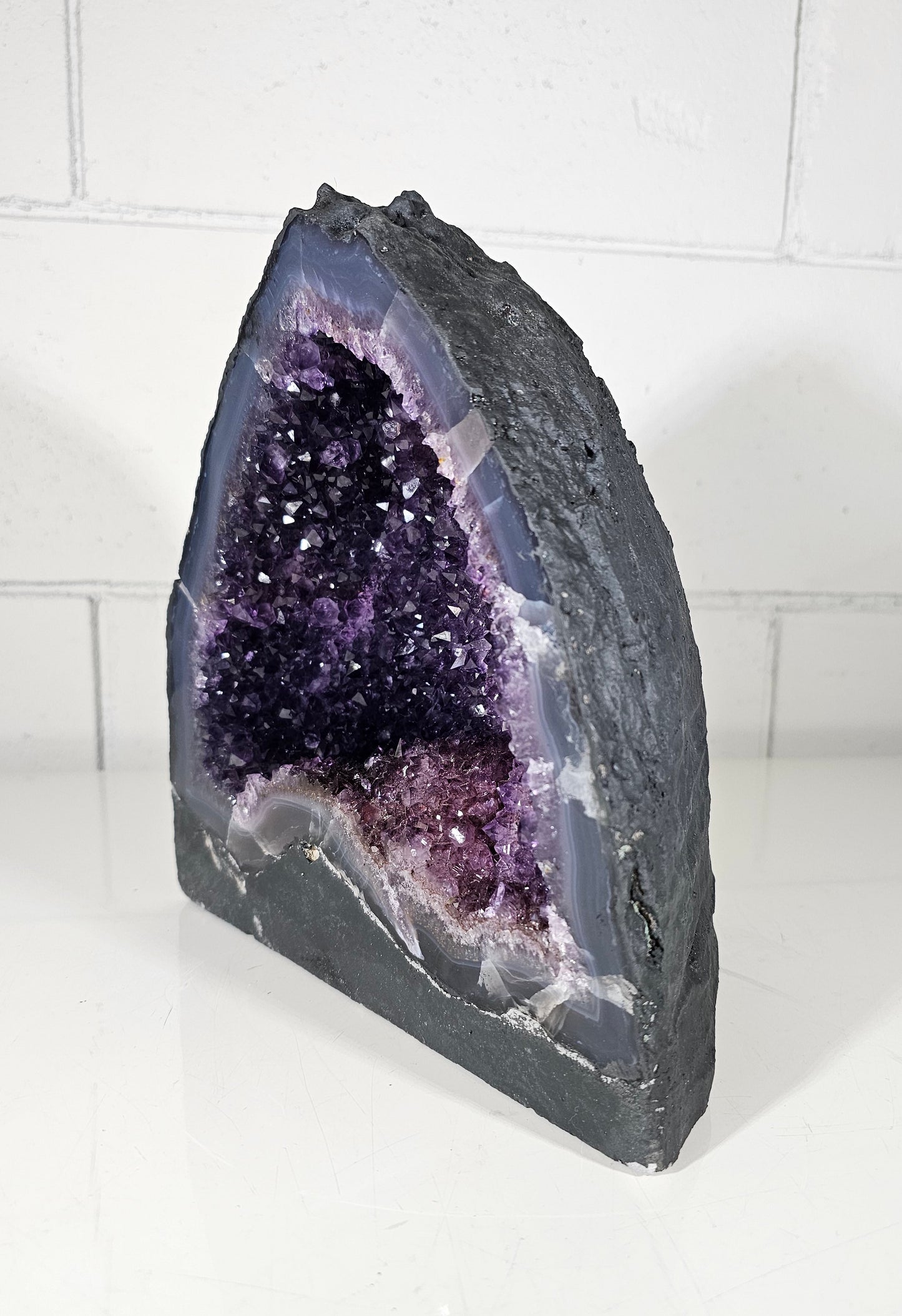 14.39 LB AAA Natural Amethyst Cathedral Quartz Crystal Druzy Large Dark Purple  (A3)