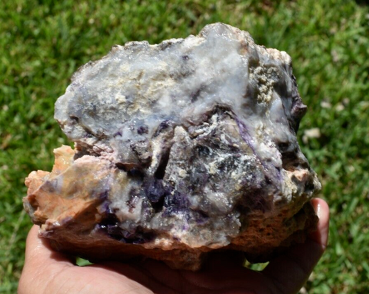 1.96 LB PURPLE TIFFANY STONE ROUGH, OPALIZED FLUORITE Utah (R-WEL)