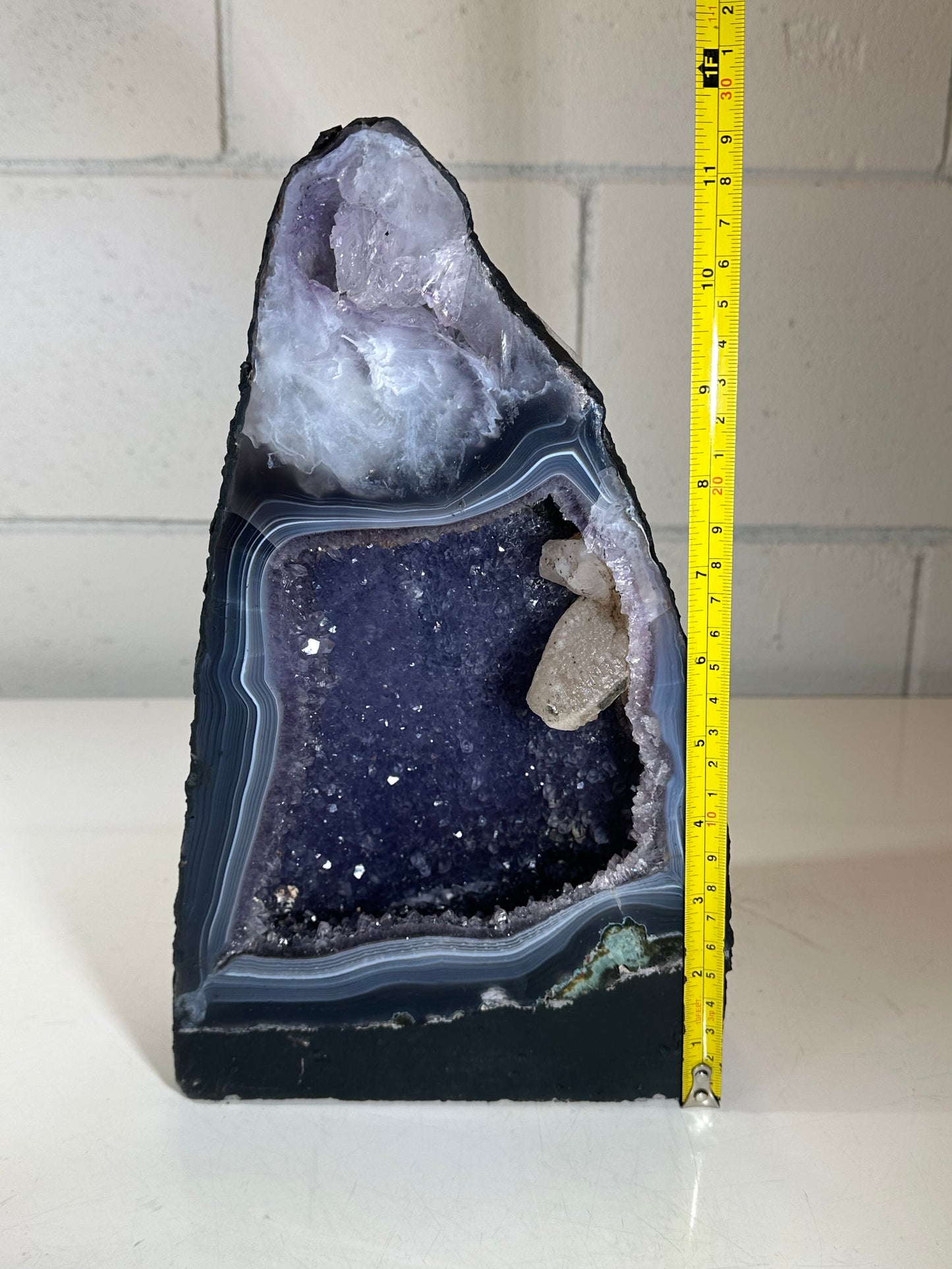 14.50 LB Natural Amethyst Cathedral Quartz Crystal Druzy Large (A6)