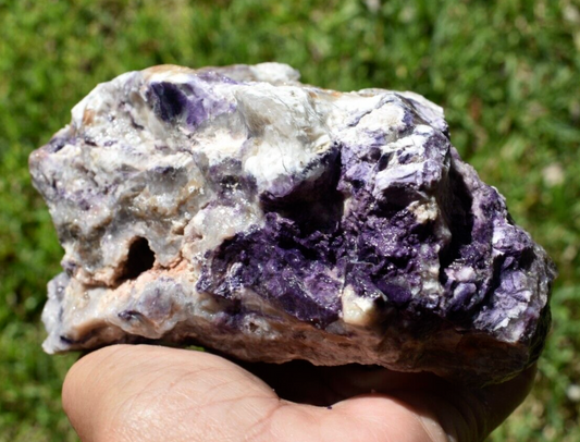 2.12 LB PURPLE TIFFANY STONE ROUGH, OPALIZED FLUORITE Utah (R-CXD)