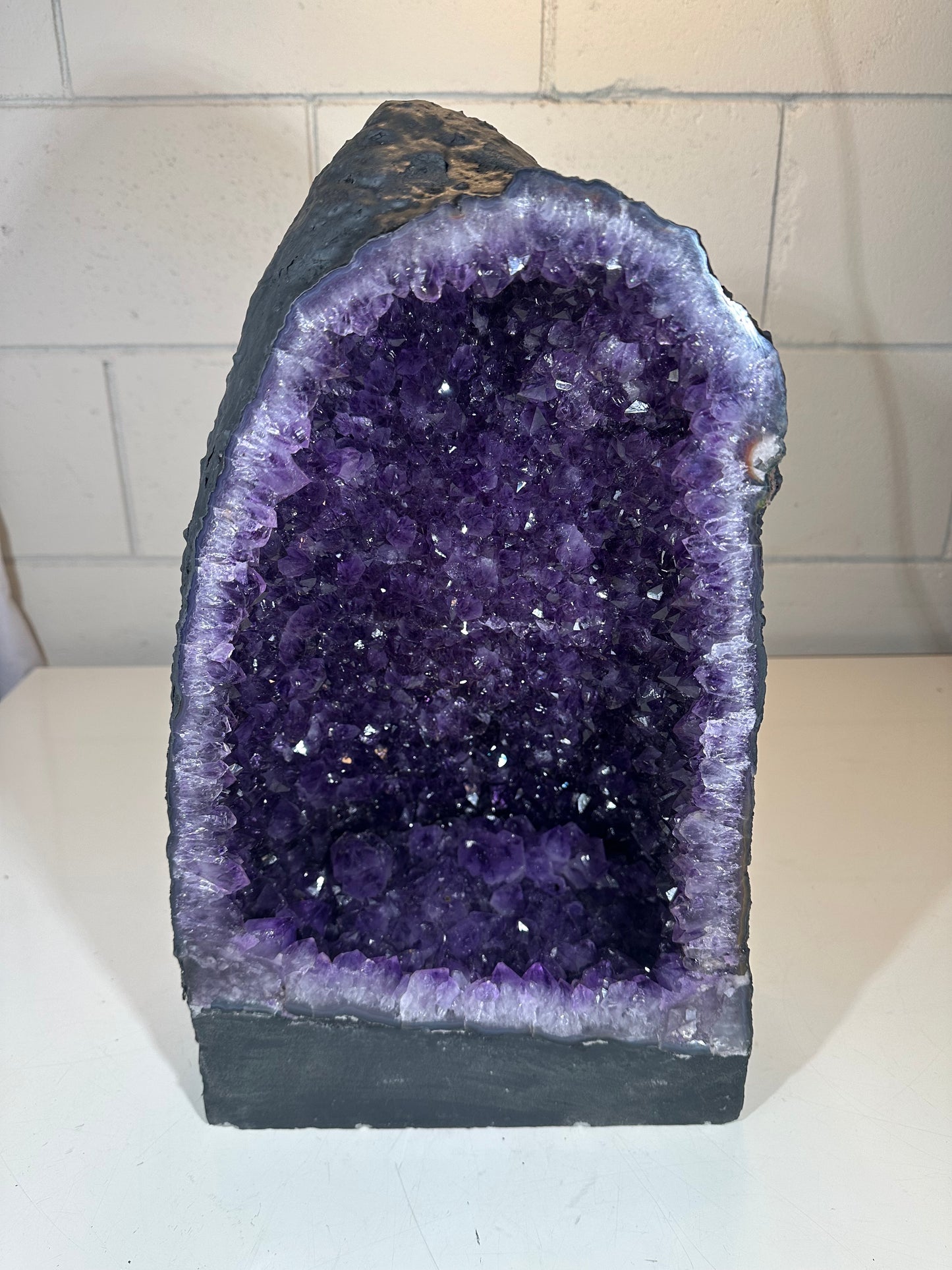 57.6 LB AAA Natural Amethyst Cathedral Quartz Crystal Druzy Large Dark Purple (A11)