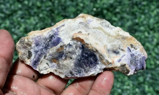 57 GM TIFFANY STONE Slab, BERTRANDITE, OPALIZED FLUORITE Utah (R-BVD)