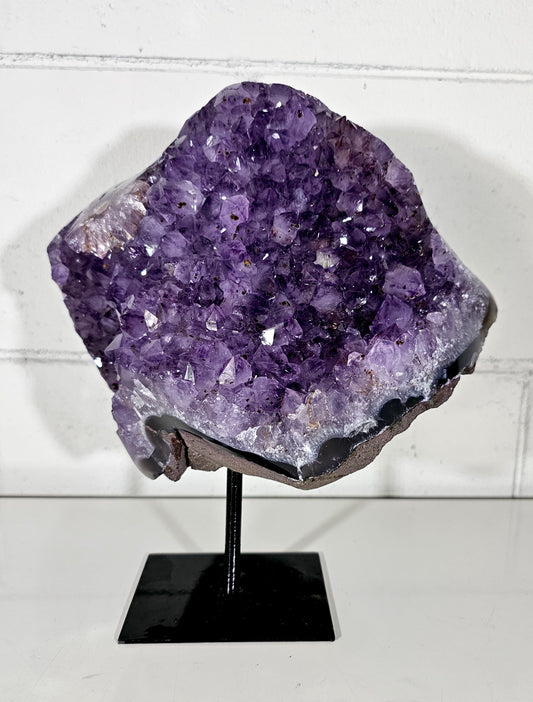 11.22 LB Natural Amethyst Quartz Crystal Druzy Dark Purple Large (A8)