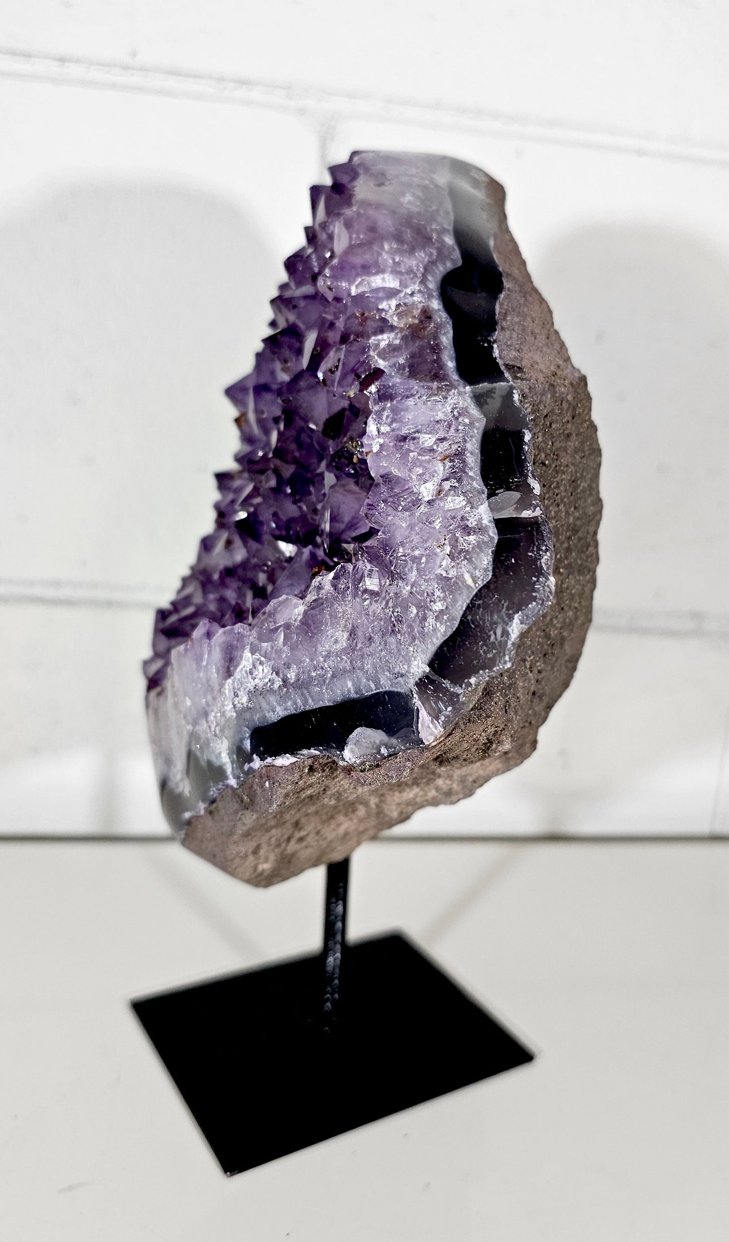 11.22 LB Natural Amethyst Quartz Crystal Druzy Dark Purple Large (A8)