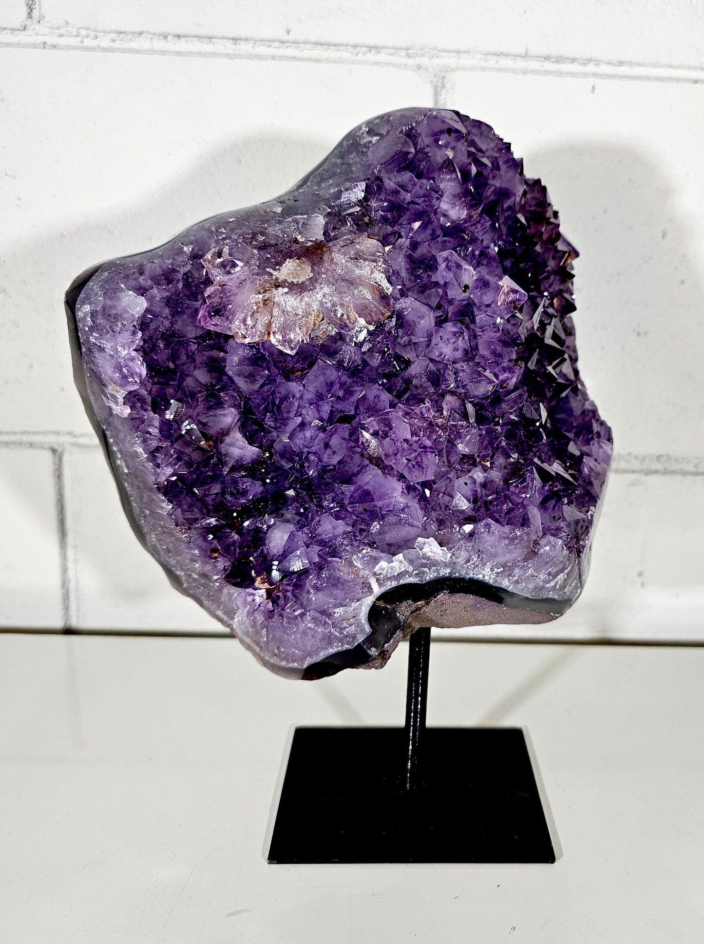 11.22 LB Natural Amethyst Quartz Crystal Druzy Dark Purple Large (A8)